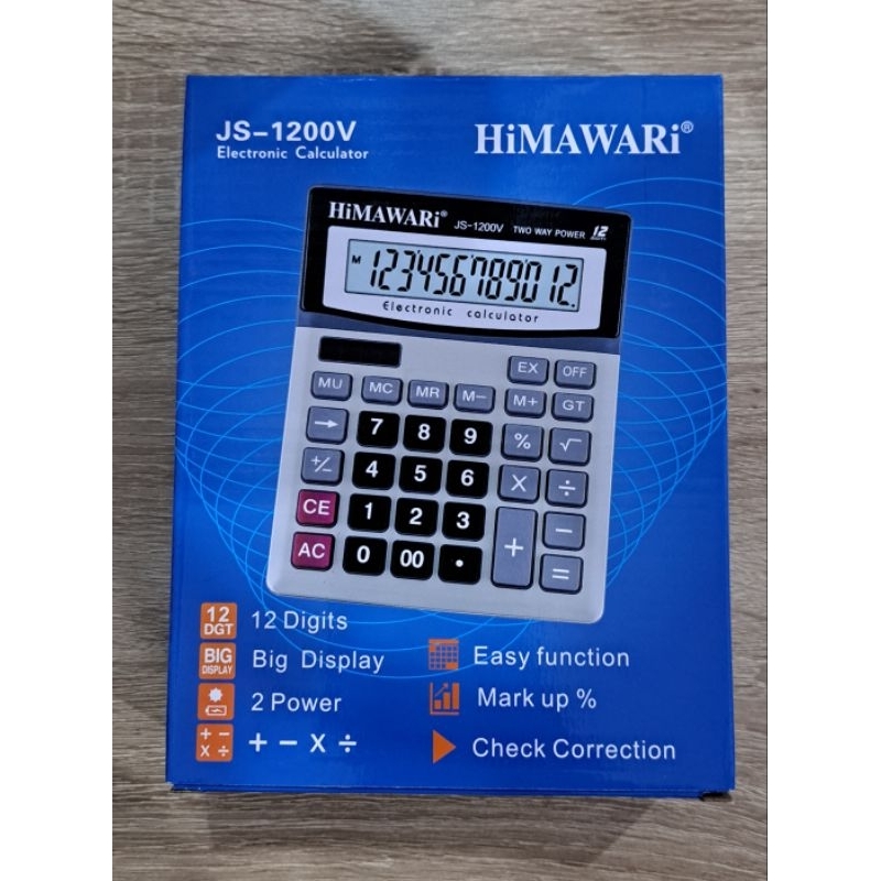 

KALKULATOR HIMAWARI JS-1200V ELECTRONIC CALCULATOR