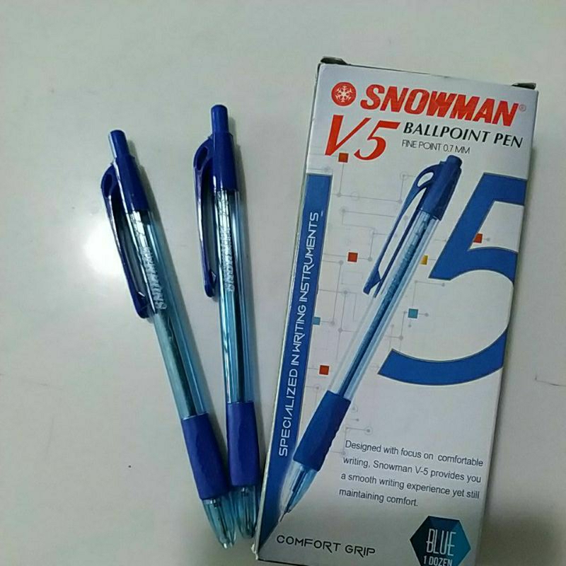 

Bolpoin Snowman V5 biru 2pcs