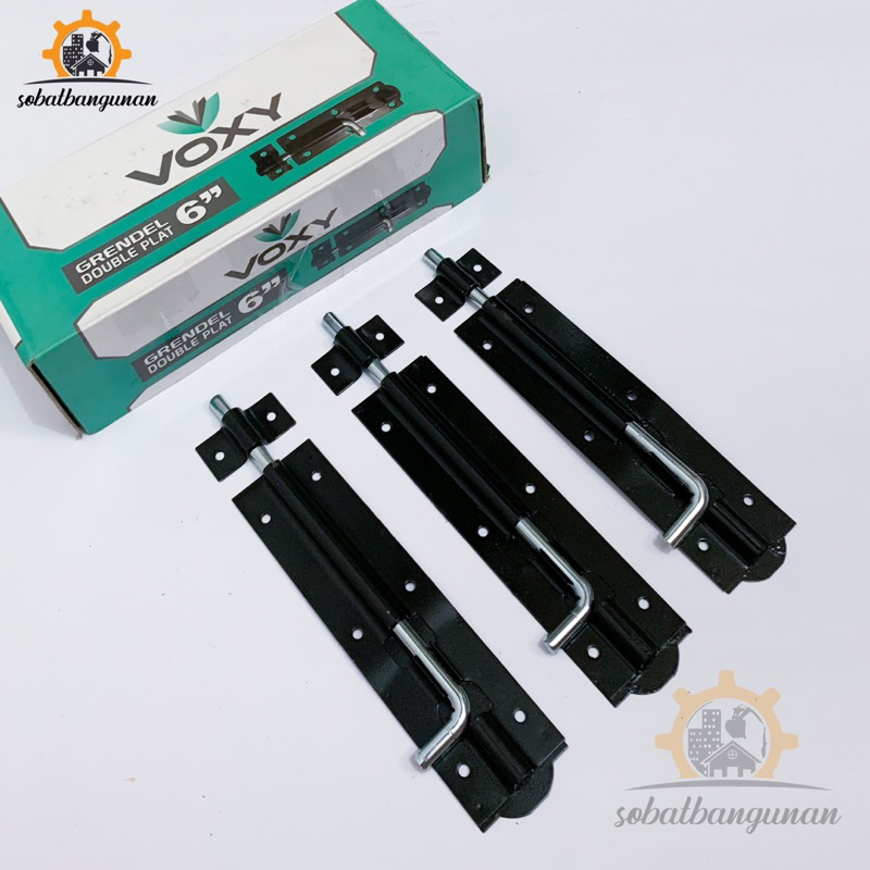 Grendel Hitam VOXY 6” Inch Double Plat Tebal / Grendel VOXY 6” Tebal