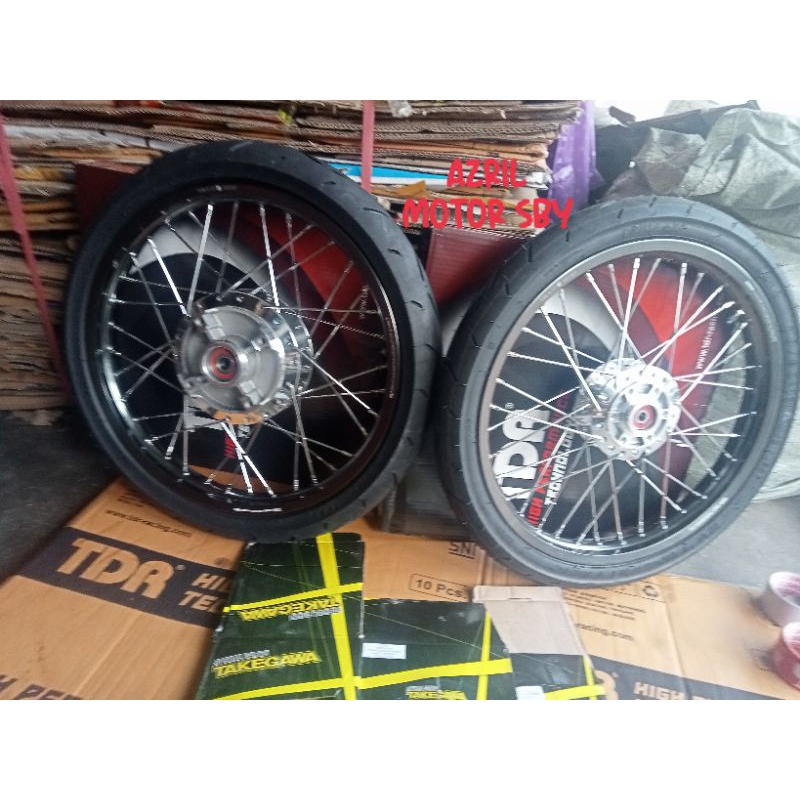 TERMURAH PAKETAN Velg TDR 160/185,Tromol Set Tiger Revo TAKEGAWA,Ruji TDR,Ban Primax SK 01 70/80,80/