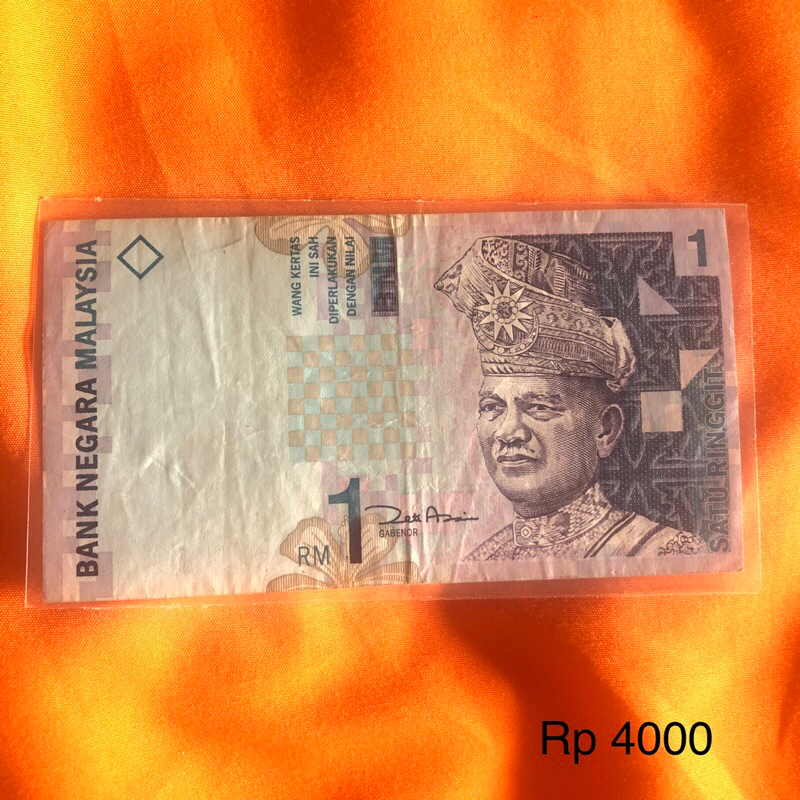 Uang kertas kuno asing 1 ringgit malaysia