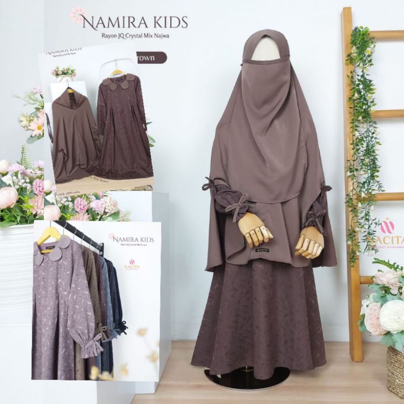 Namira kids Set Gamis Cadar Anak By nacita Emboss
