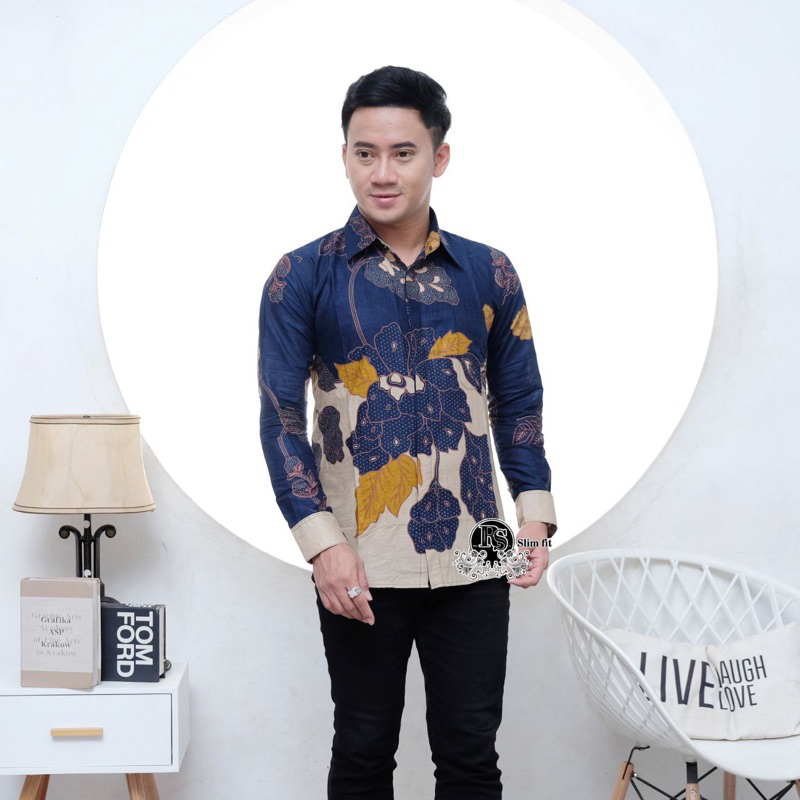 KEMEJA BATIK PRIA LENGAN PANJANG SIZE M L XL XXL BSWART batik HRB026