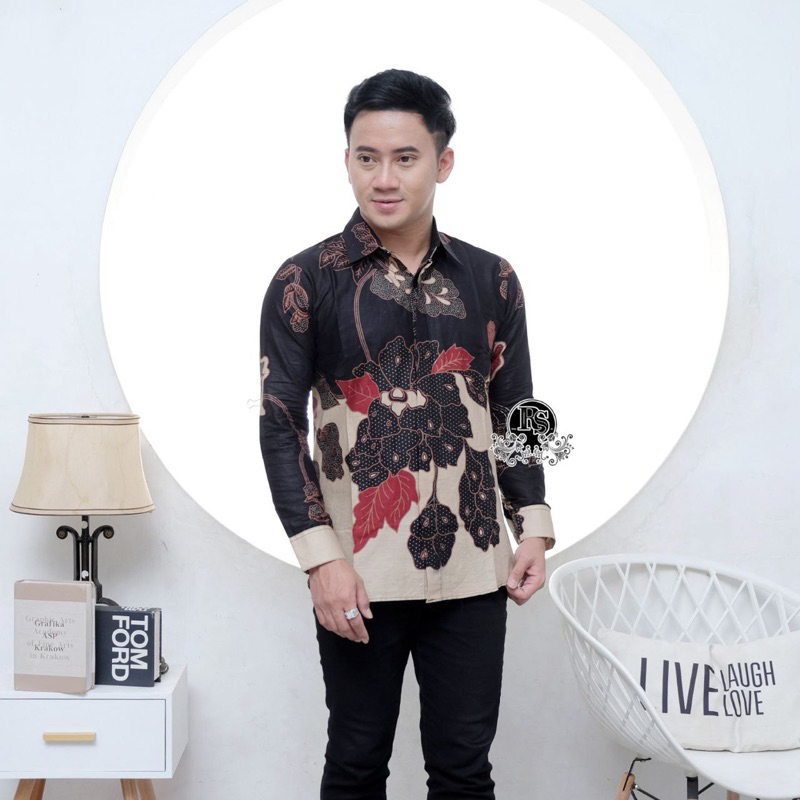 KEMEJA BATIK PRIA LENGAN PANJANG SIZE M L XL XXL BSWART batik HRB026