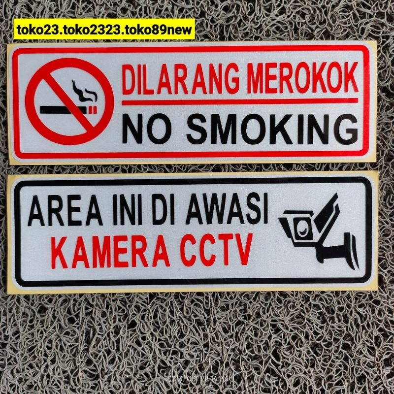 

stiker dilarang merokok no smoking stiker cctv