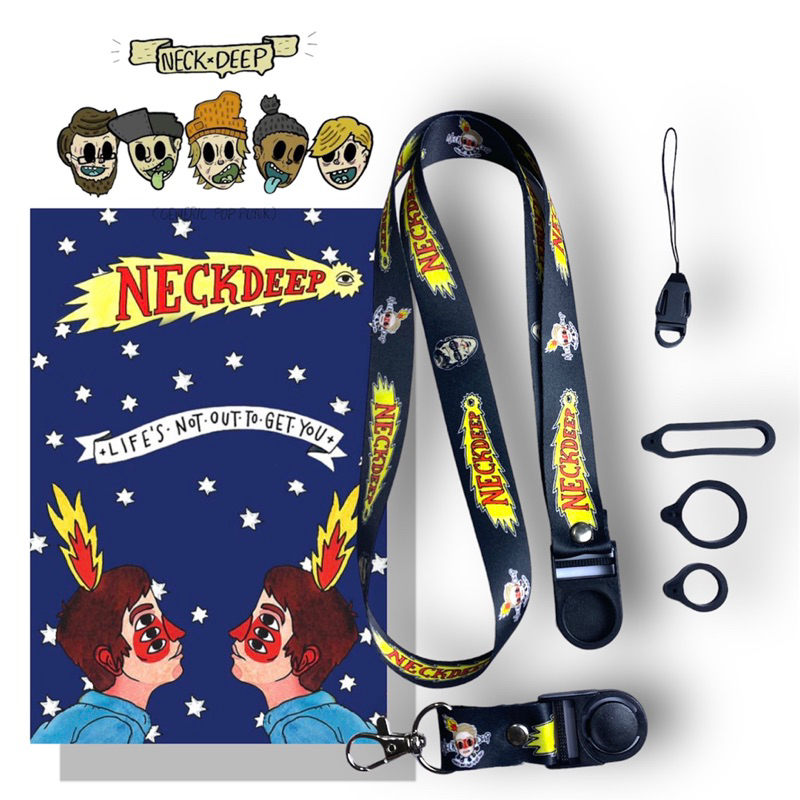 NECK DEEP BAND GANTUNGAN HANDPHONE LANYARD PODSS ID CARD KUNCI