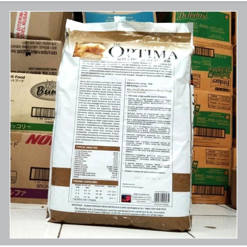 Optima Cat Seafood Mix 9,07 kg - Makanan Kucing link khusus gojek grab