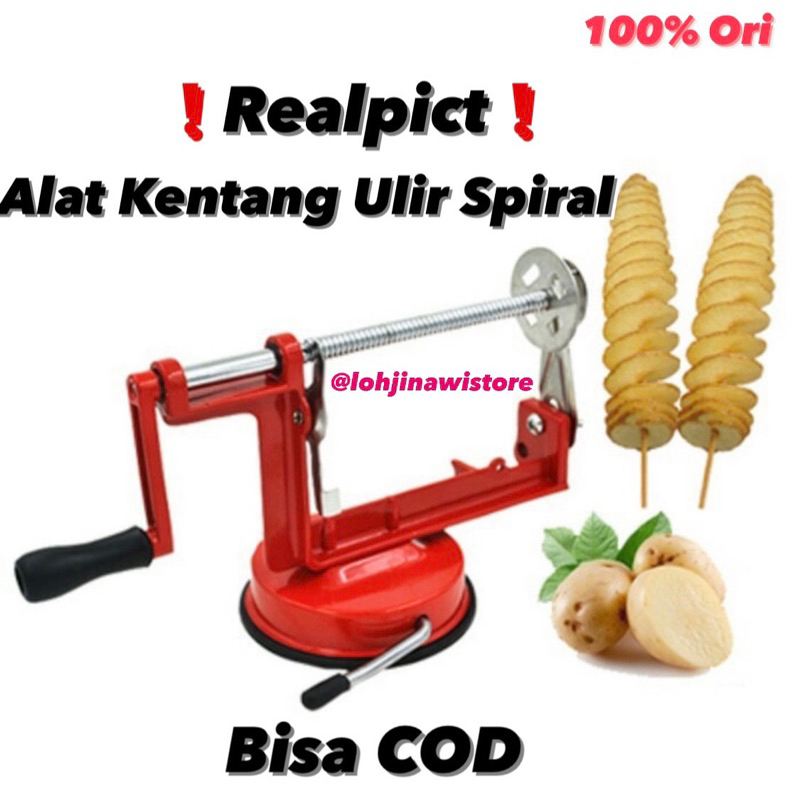 (COD AKTIF) ORlGlN4L Alat Kentang Spiral Alat Kentang Ulir Pemotong Kentang Spiral Alat Pemotong Ken