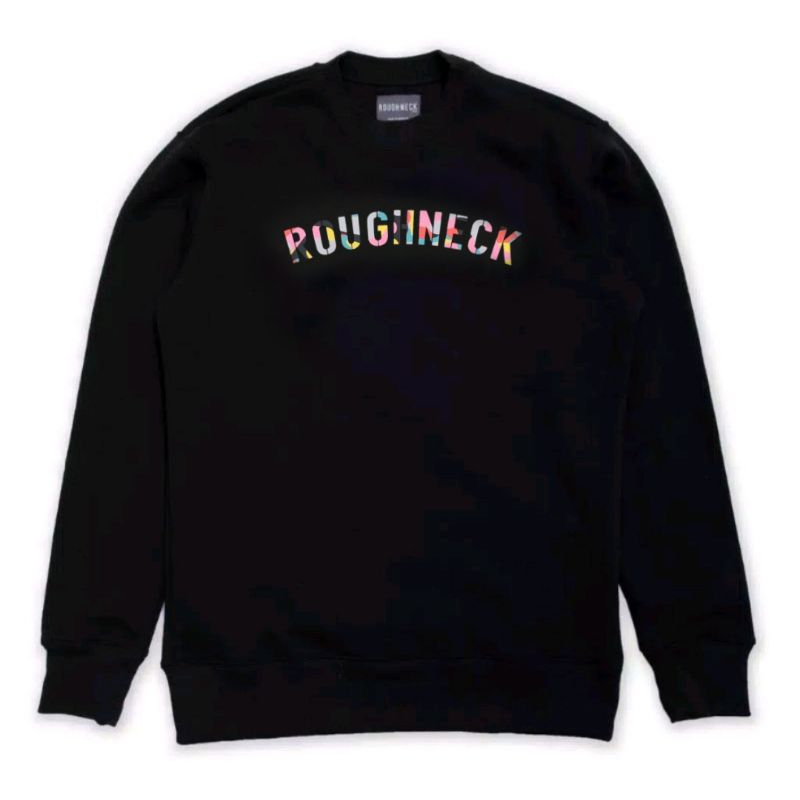 Roughneck Sweater crewneck College Sig happy (CN01)