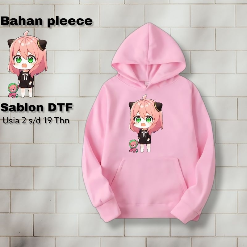 Hoodie Anime Spy X Family Anya Forger untuk Anak-Remaja