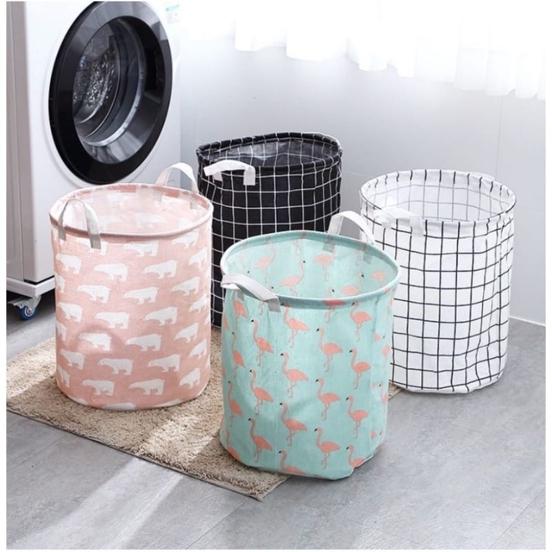 KERANJANG  LIPAT LOUNDRY TEMPAT CUCIAN KOTOR WADAH BAJU KOTOR ORGAINIZER 35cm * 43cm STORAGE BAG SERBAGUNA MULTIFUNGSI WADAH PAKAIAN/MAINAN TEBAL BAGUS KRANJANG KUAT MURAH ANTI AIR KRANJANG BAJU