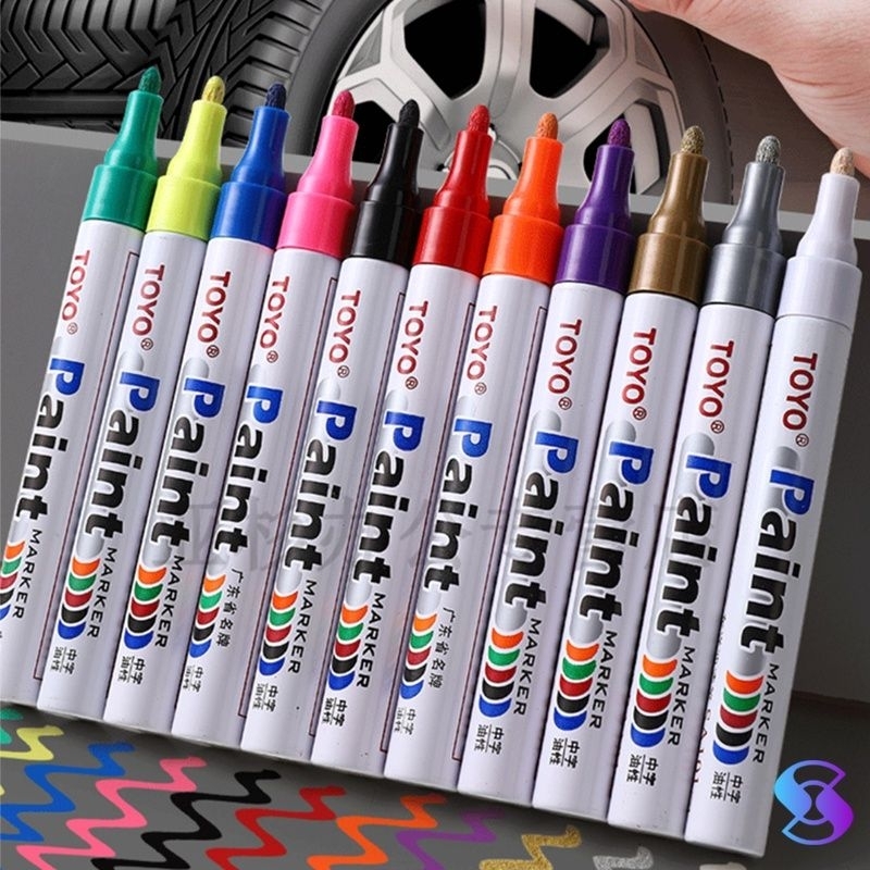

Spidol Ban Mobil Motor Toyo Paint Marker Pen Original Oil Based Permanen Marker
