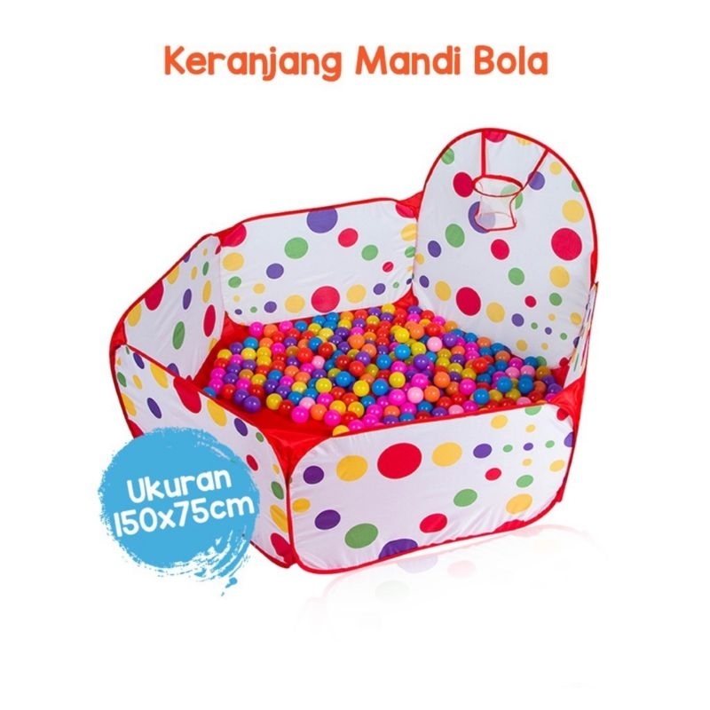 KOLAM MANDI BOLA KERANJANG BASKET POLKADOT