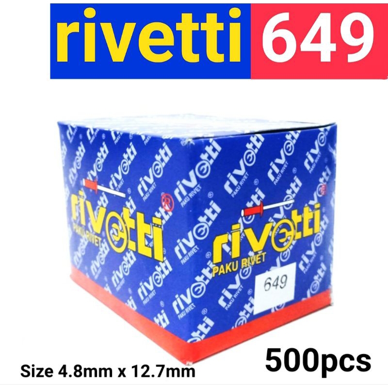 Paku Rivet Rivetti 649 size 4.8mm x 12.7mm isi 500pcs