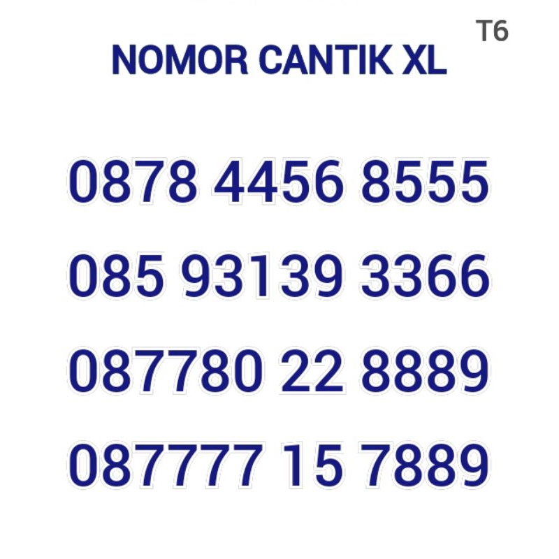 NOMOR CANTIK XL KARTU PERDANA 102