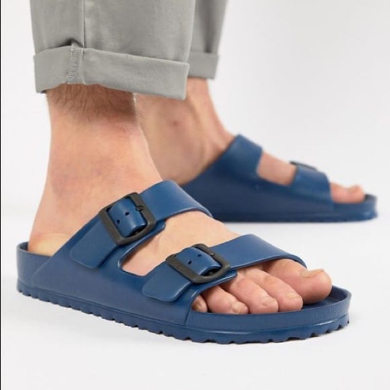 Sandal Pria Slop Tali Gesper Sendal Pria Ringan Anti Slip