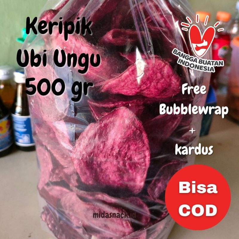 

Keripik ubi ungu 500gr cemilan enak murah