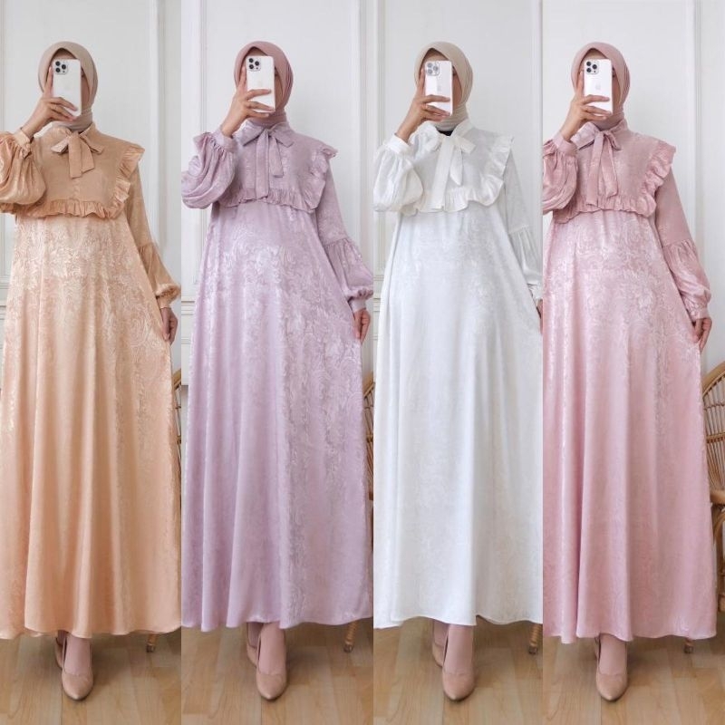 GAMIS ARMANI SILK / GAMIS SILK PASTEL / GAMIS PESTA / GAMIS LEBARAN / GAMIS ARMANY SILK / GAMIS MEWA