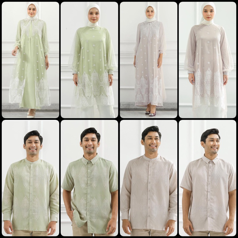 TIDAK COD - AMEENA SERIES FAMILY (DRESS / TUNIK / KOKO/ KEMEJA) SET GEULIS ID