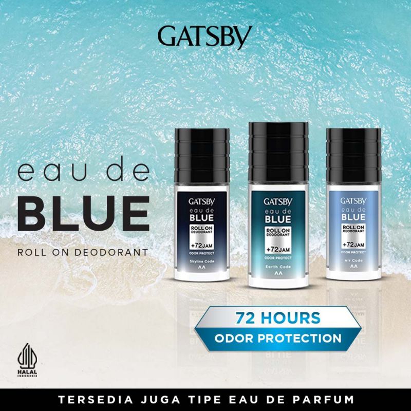 GATSBY Eau De Blue Deodorant Roll On Series