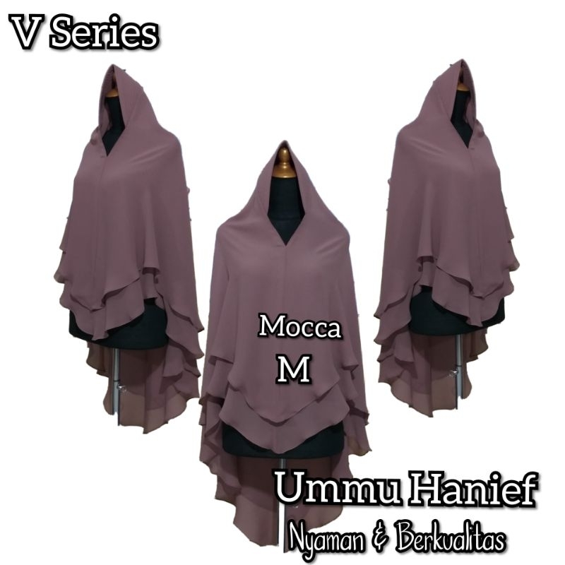 Hijab Muslimah - Hijab Jilbab Bergo Instan V Shape ( runcing)- Chiffone Arab- M