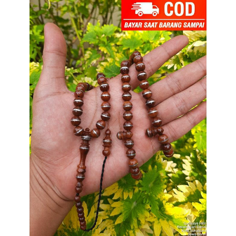 Tasbih Kaokah 99 Bulat 8mm perada cincin