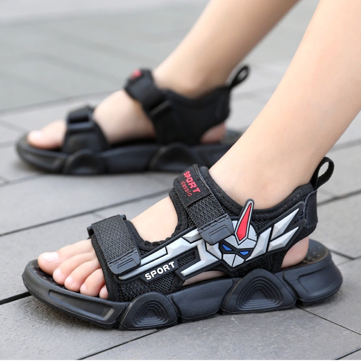 2023SH2099 Sendal anak laki laki sendal gunung anak laki laki transformer sandal anak robot import bahan karet empuk size 27-38