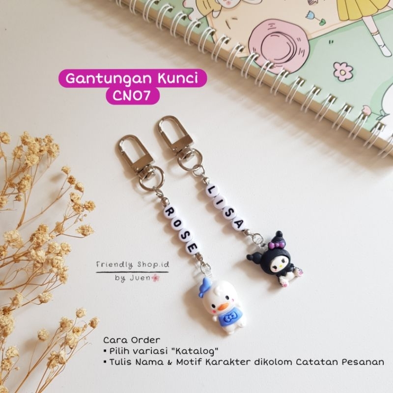 Gantungan Kunci Nama Clay CN07 / Gantungan Tas / Gantungan Aksesories / Keychain / Bag charm