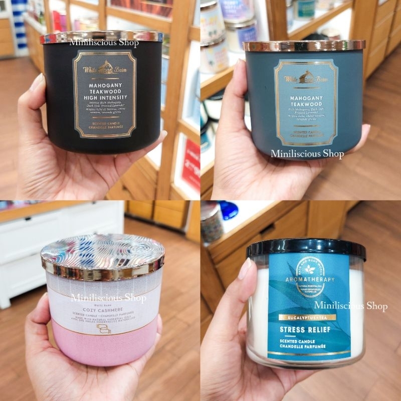 [ORIGINAL SALE] BBW CANDLE / BATH & BODY WORKS 3 WICK CANDLES / BBW CANDLE / LILIN AROMATHERAPY MAHO
