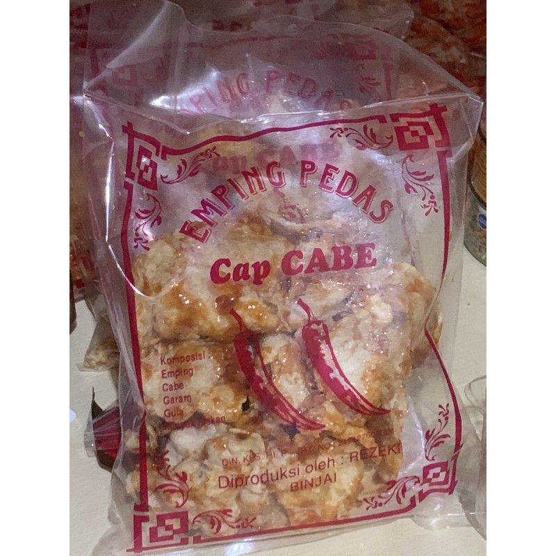 

Emping pedas cabe pedas