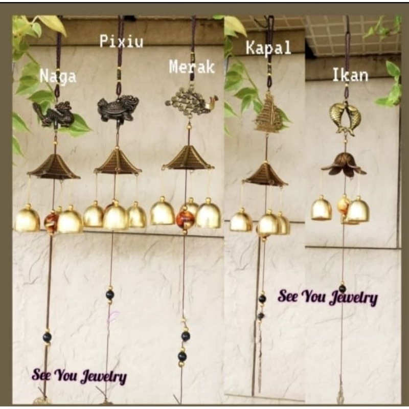 Lonceng Angin - Genta Angin - Wind chime - Klintingan tembaga 3 tube dan 6 tube