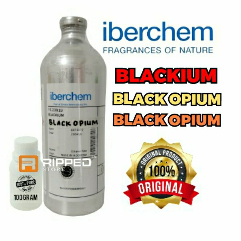 (100 ML) BLACKIUM BIBIT PARFUM MURNI BLACK OPIUM BY IBERCHEM ORIGINAL