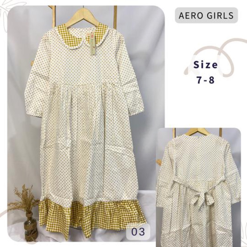 Gamis anak Aero kids Dress tanggung baju perempuan branded busana muslim