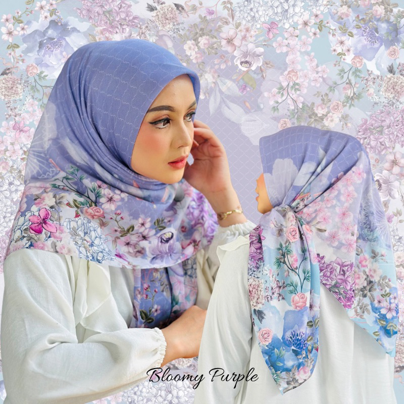 Pre Order Jilbab Printing Bloomy Series Kerudung Printing Kerudung Couple