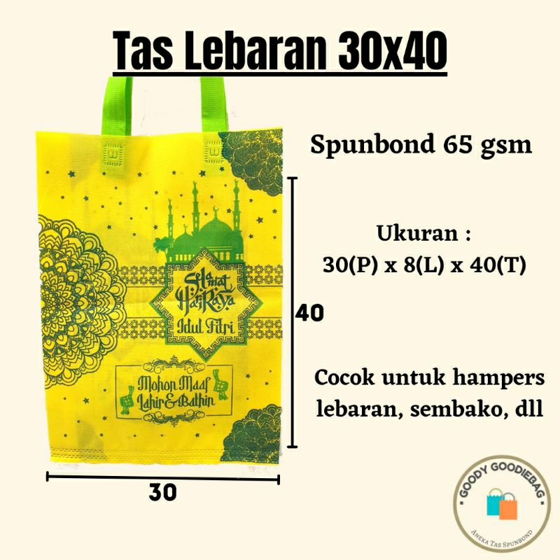 

Goodie Bag Idul Fitri Tas Spunbond Lebaran 30x40 Hampers Sembako Lebaran Idul Fitri