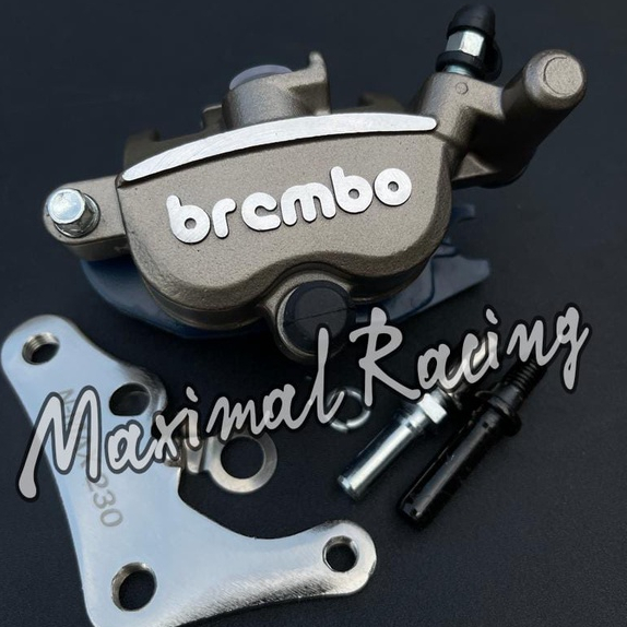 KALIPER BREMBO NMAX OLD NMAX NEW AEROX 155 2 PISTON PLUS BREKET PLUS KAMPAS DEPAN