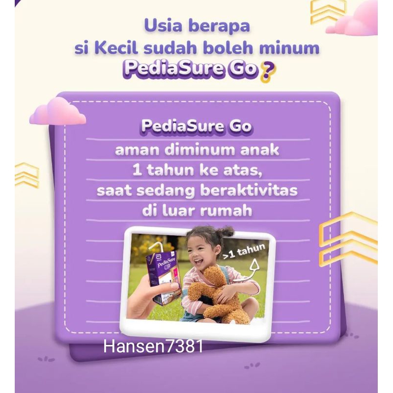 Pediasure Go 110 ml Susu UHT Pediasure Triplesure