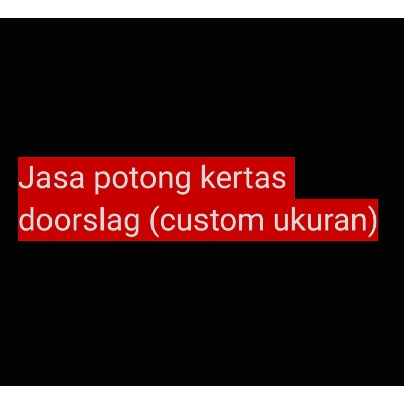 order req atau custom kertas doorslag