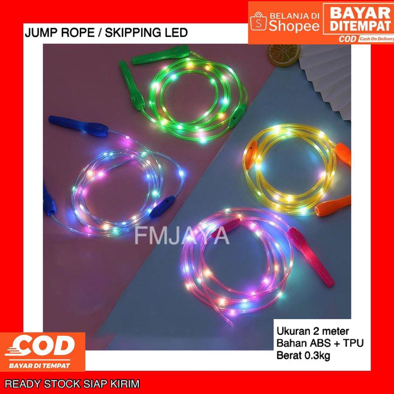 JUMP ROPE || SKIPPING LED || ALAT OLAHRAGA TALI SKIPPING VIRAL LAMPU LED