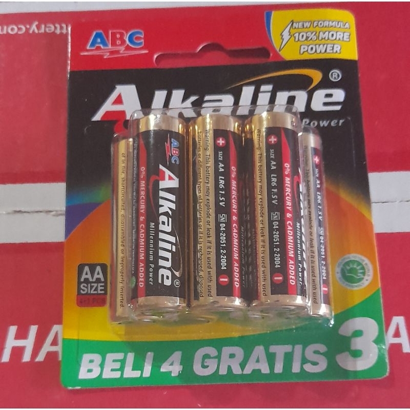 Baterai ABC Alkaline AA/A2 Isi 7