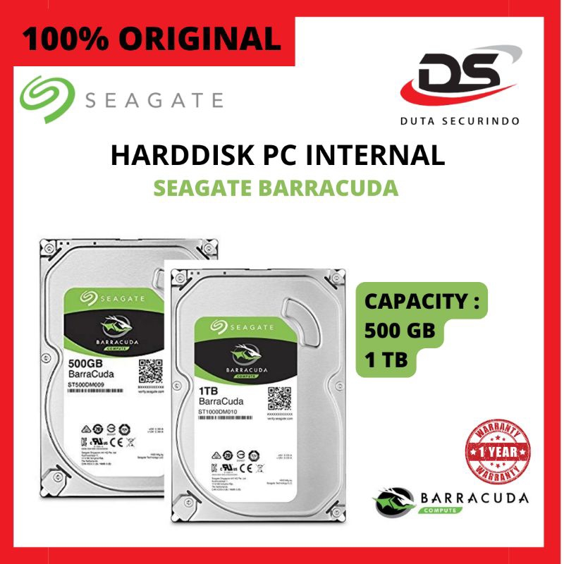 Hard Disk (HDD) PC INTERNAL SEAGATE BARRACUDA 500GB 1TB ORIGINAL