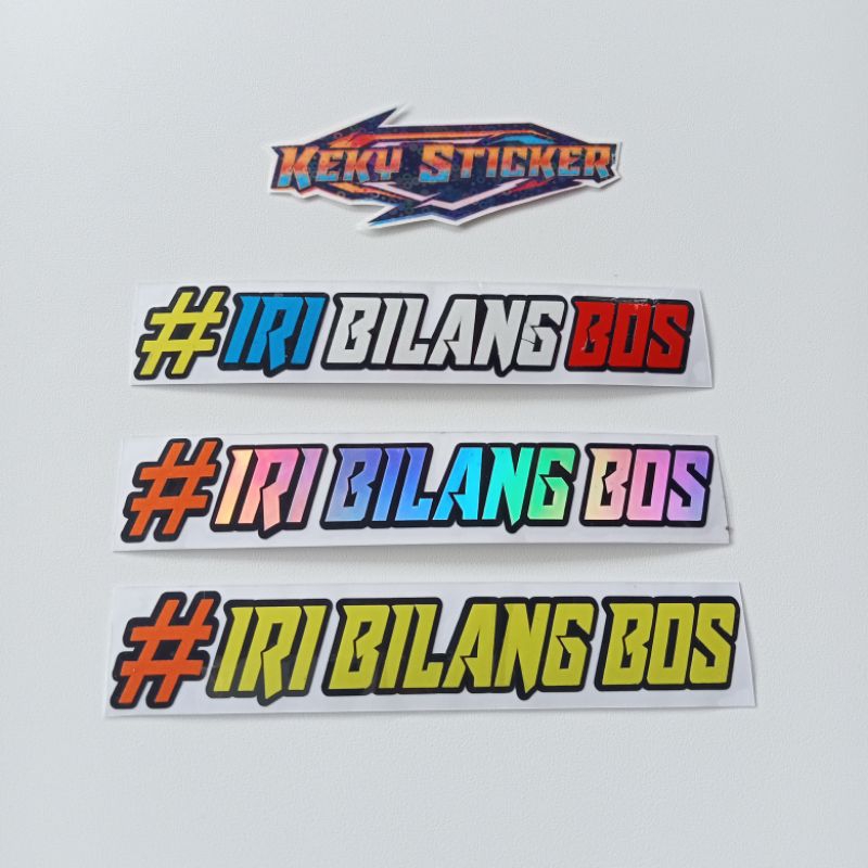 STICKER CUTTING IRI BILANG BOS