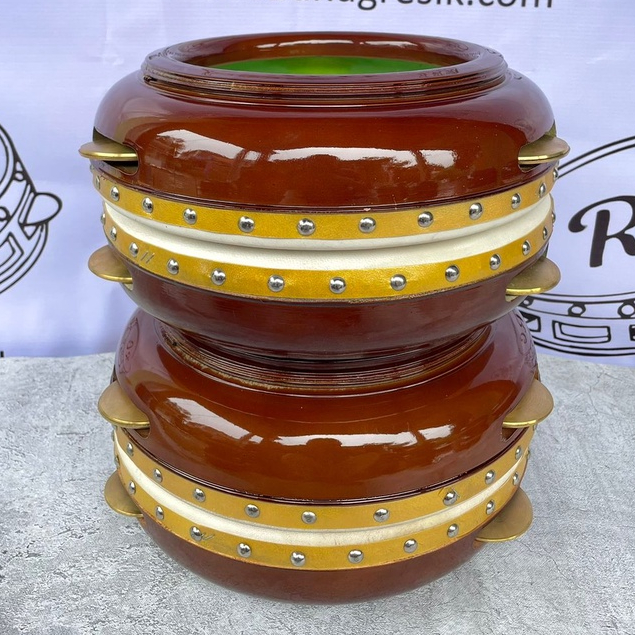 Rebana Hadroh Kayu Mahoni Satu Set Bas Banjari