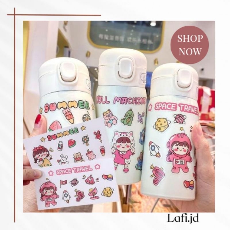 

Stiker Aesthetic Lucu Karakter Wanita Korea Sticker Tumblr Botol CUp Ponsel Serbaguna