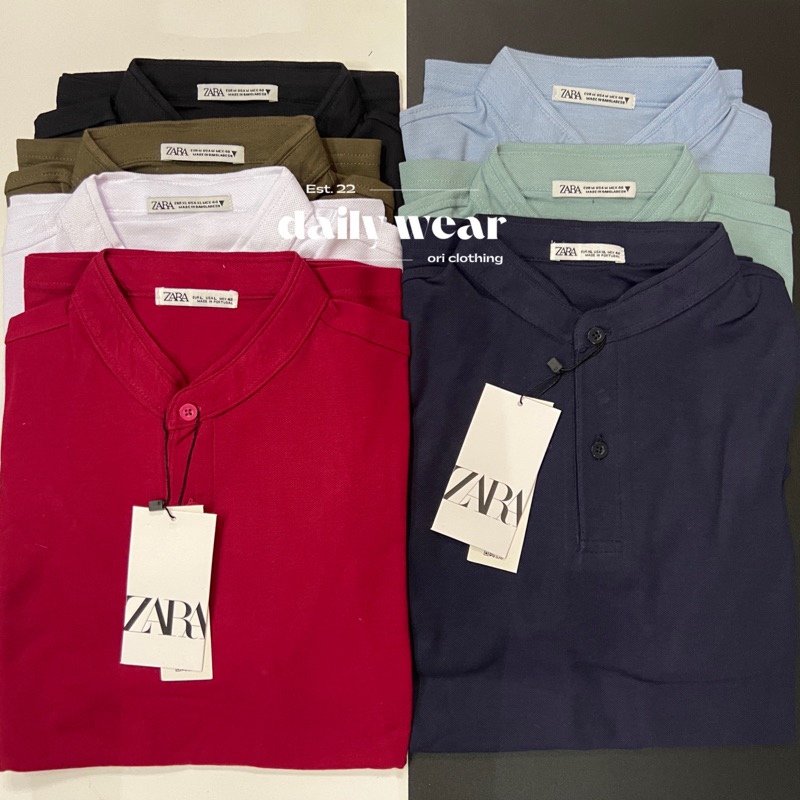 KAOS POLO SHIRT PRIA WARNA PUTIH HITAM MINT KERAH KOKO SHANGHAI STRUKTUR COLLAR LENGAN PENDEK ATASAN