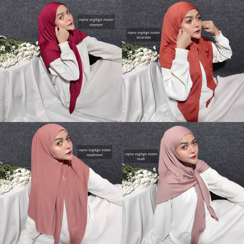 RAYNA SEGITIGA OVAL INSTAN JERSEY/ SEGIEMPAT INSTAN / HIJAB INSTAN