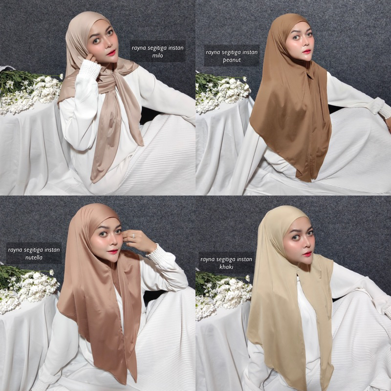 RAYNA SEGITIGA OVAL INSTAN JERSEY/ SEGIEMPAT INSTAN / HIJAB INSTAN