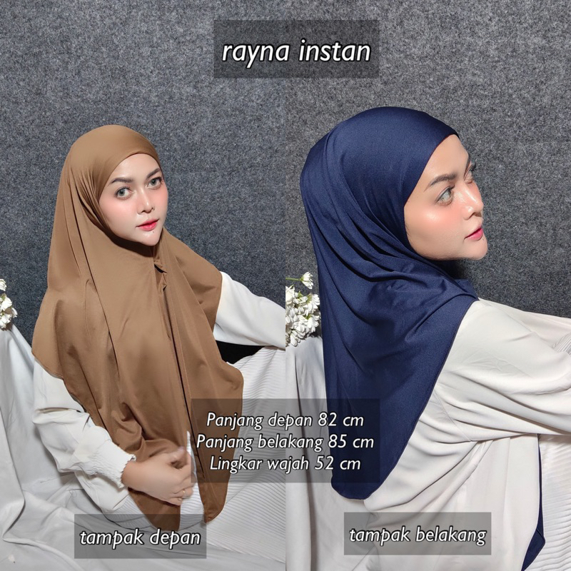 RAYNA SEGITIGA OVAL INSTAN JERSEY/ SEGIEMPAT INSTAN / HIJAB INSTAN