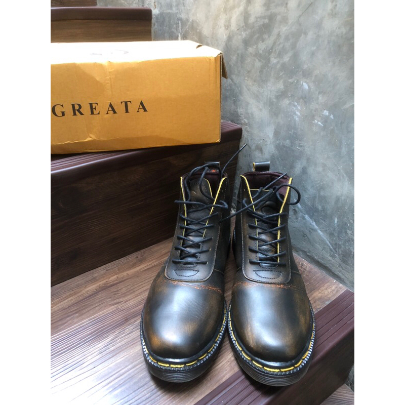 Sepatu Boot Kulit asli Pria