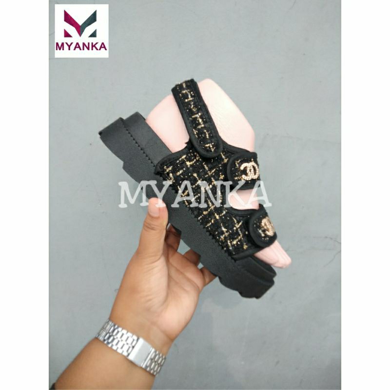 Myanka jelly shoes Sendal wedges Tali belakang